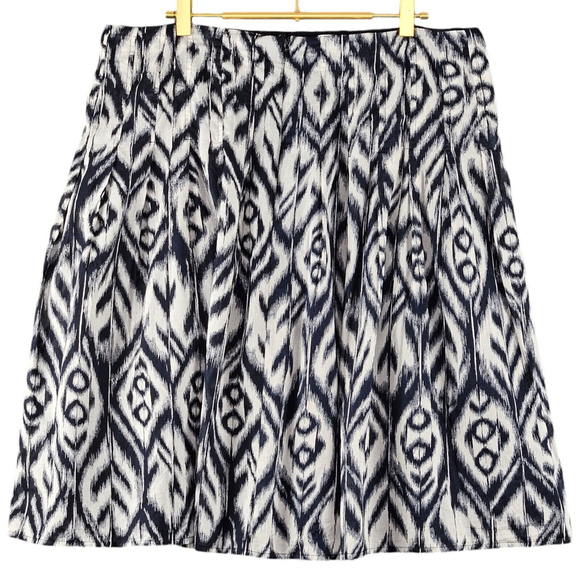 Jones New York Signature Lined Blue And White A-line Skirt Womens Size 14 - Picture 2 of 8